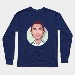 Cristiano Ronaldo Big Head Caricature Long Sleeve T-Shirt